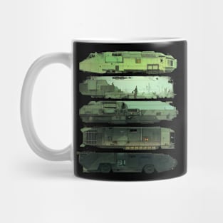 Post-apocalypse Futuristic Scifi Trains Mug